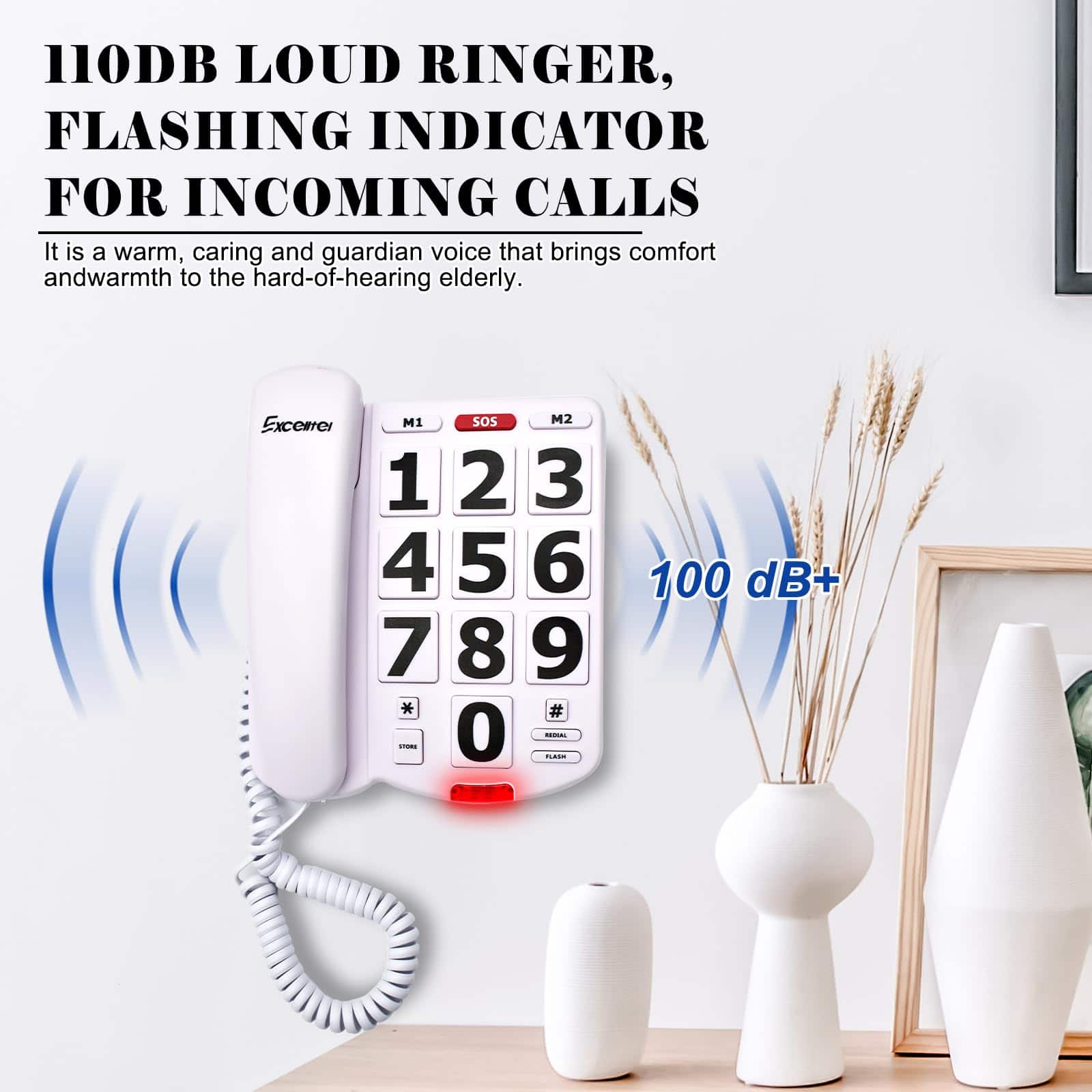 Teléfonos fijos Excelltel para personas mayores, - Imagen 4