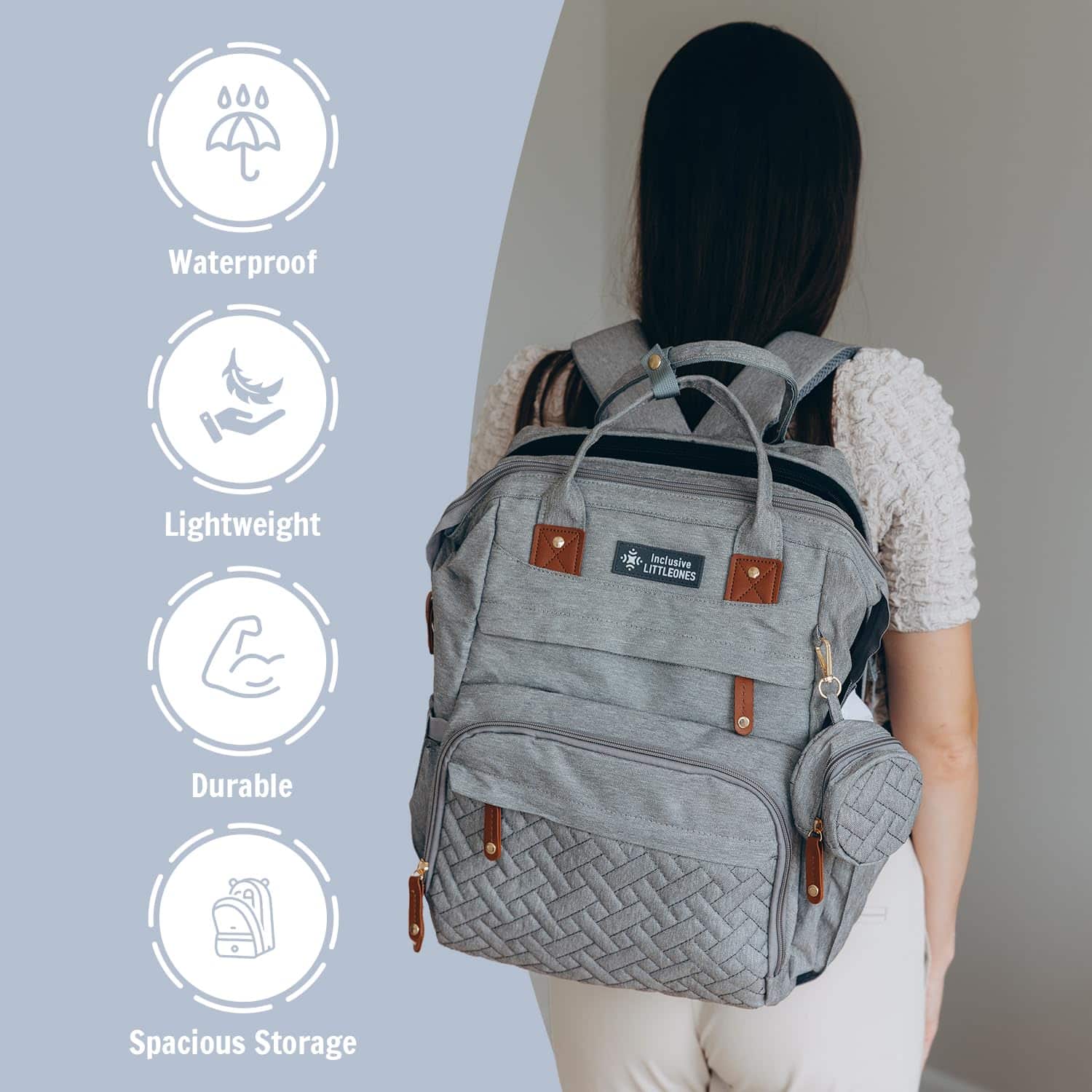 Mochila Cambiadora de Pañales con Estación de Cambio para - Imagen 4