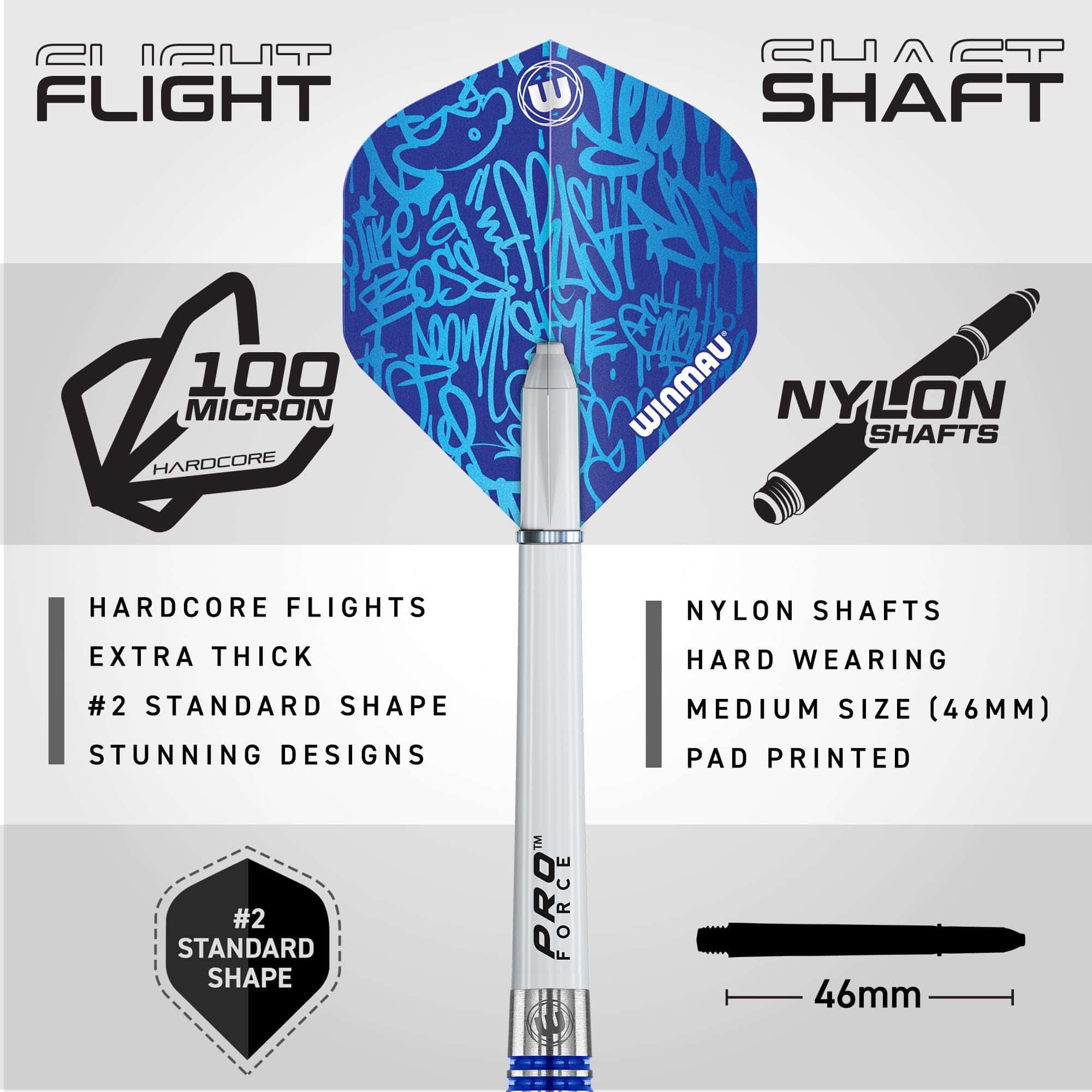 Set de Dardos Profesionales Winmau Advance 500 Series Azul - Imagen 4