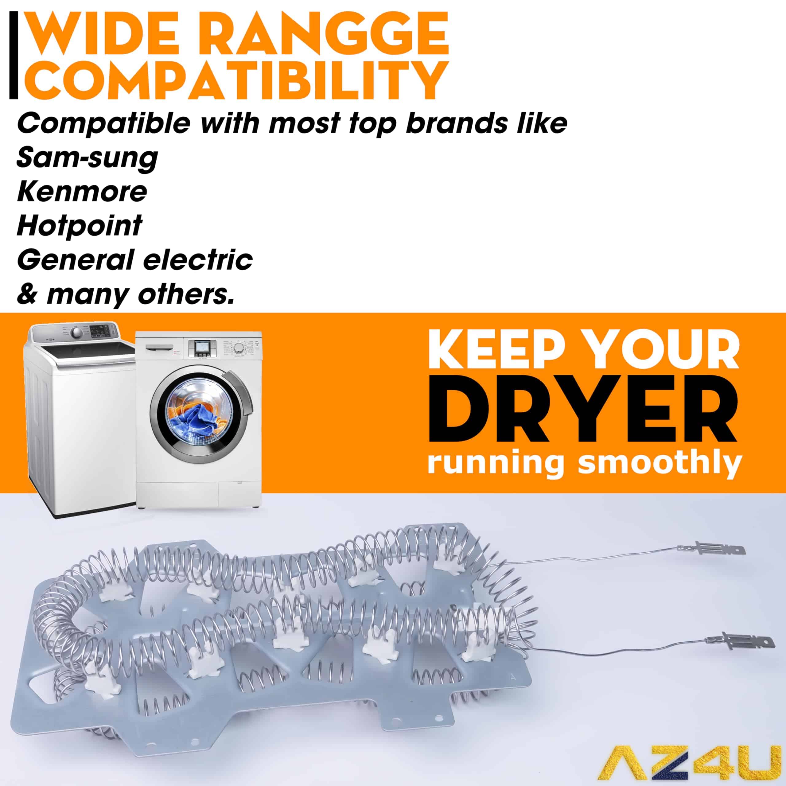 2Pc Elemento Calefactor de Secadora de Reemplazo para - Imagen 6