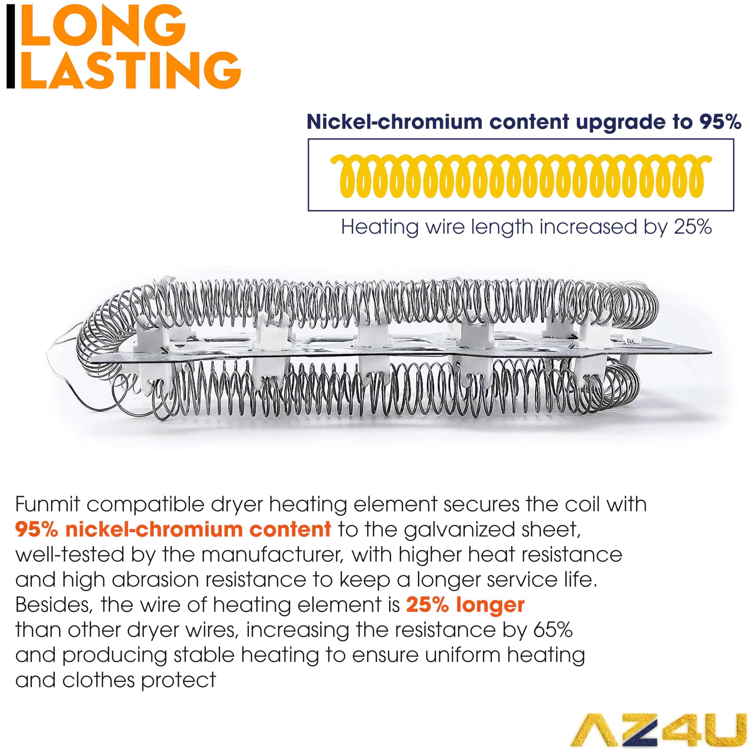2Pc Elemento Calefactor de Secadora de Reemplazo para - Imagen 4