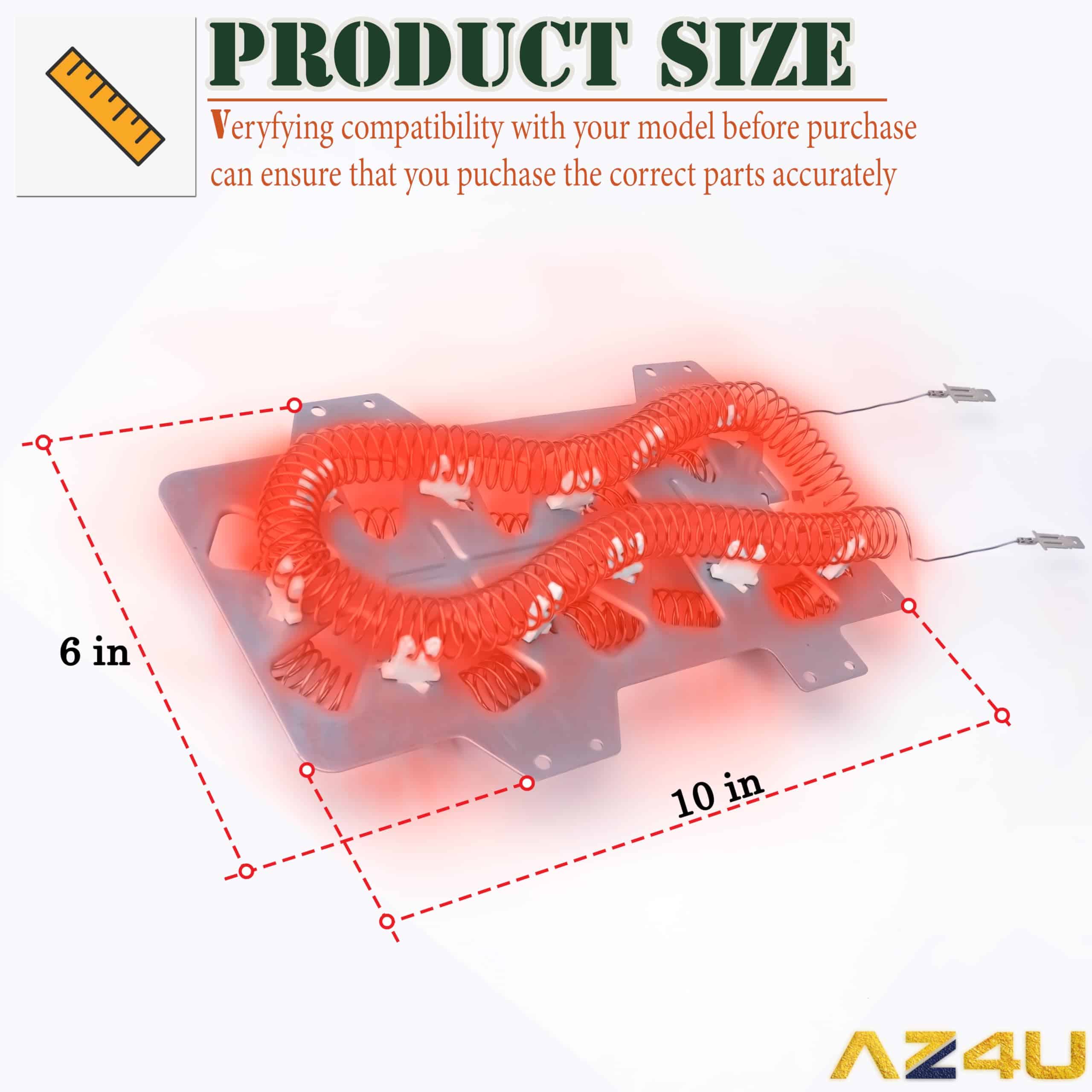 2Pc Elemento Calefactor de Secadora de Reemplazo para - Imagen 7
