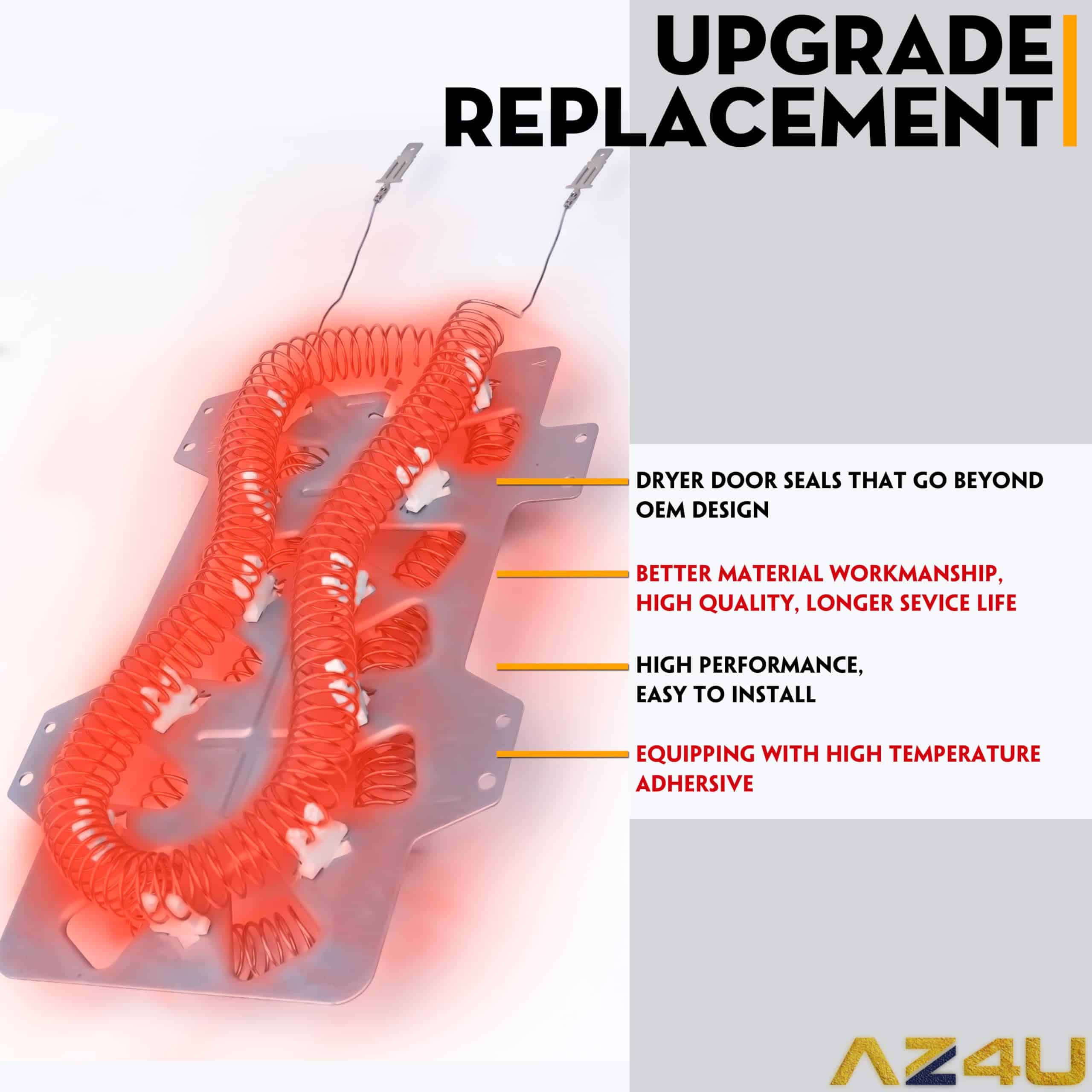 2Pc Elemento Calefactor de Secadora de Reemplazo para - Imagen 8