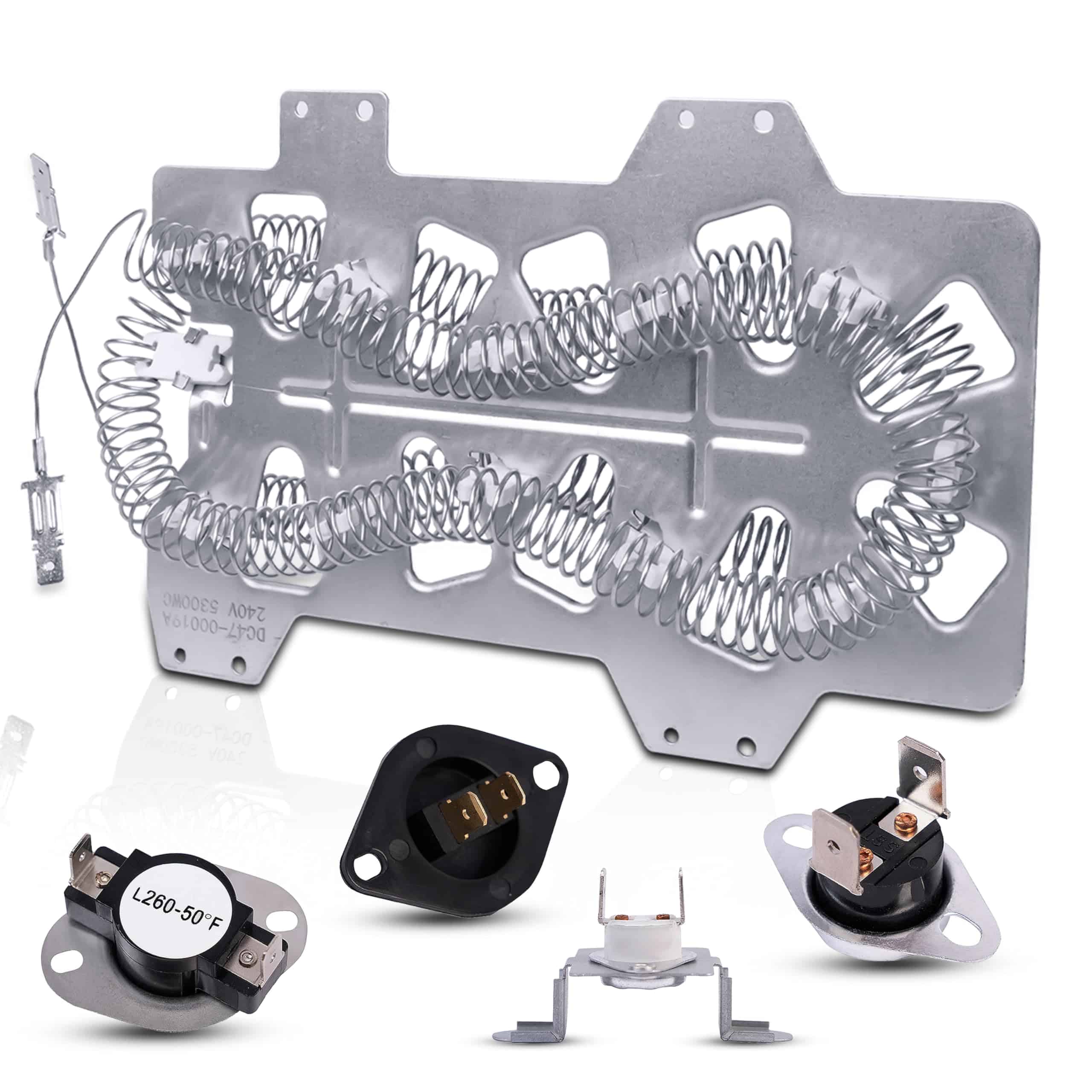 Elemento Calefactor y Termostato de Repuesto para Secadora