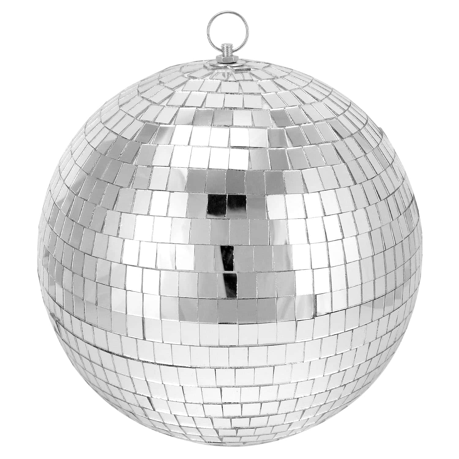 QWORK 10" Disco Mirror Ball - Bola de discoteca plateada