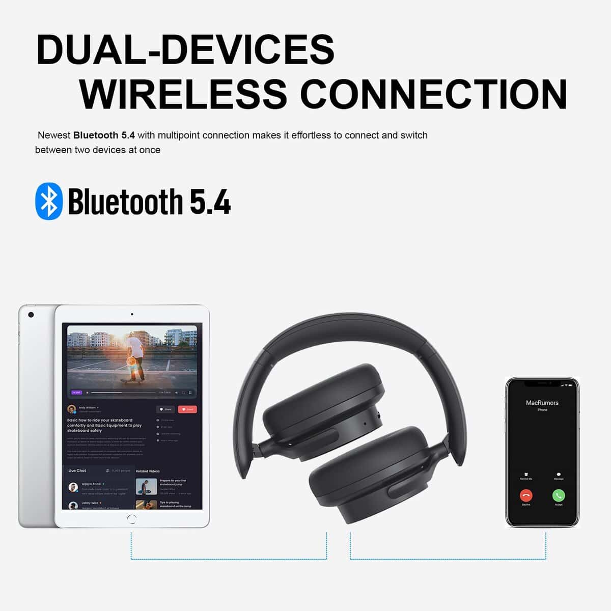 Audífonos Bluetooth 5.4 Edifier H9 con Cancelación de Ruido - Imagen 6