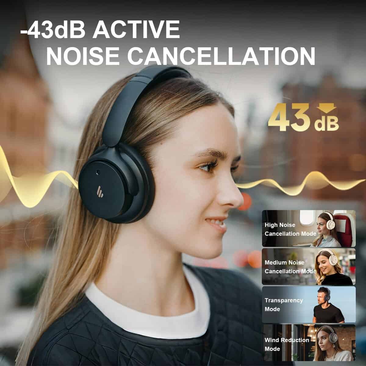 Audífonos Bluetooth 5.4 Edifier H9 con Cancelación de Ruido - Imagen 4