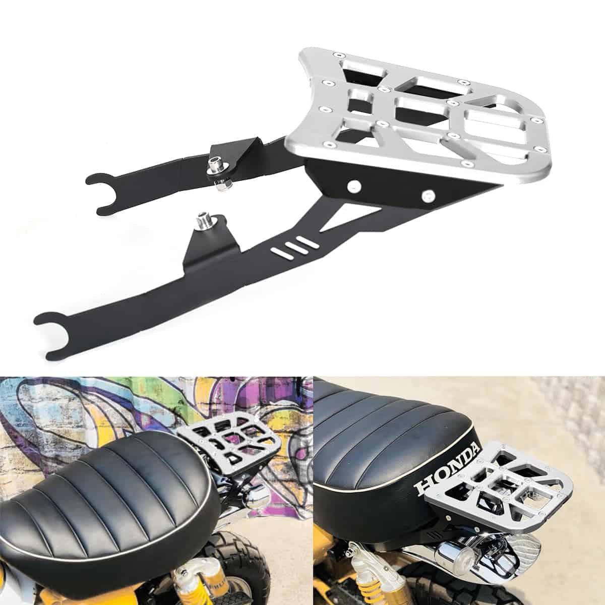 Soporte de Equipaje para Moto Monkey 125 2018-2024 (Plata)