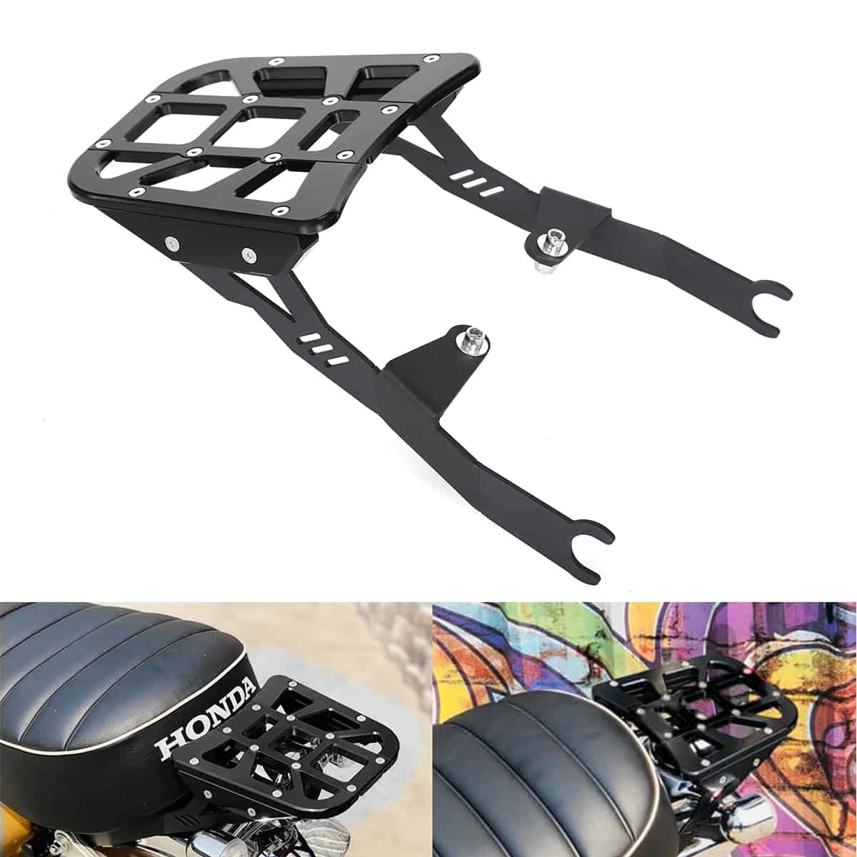 GOODELY CNC Rear Seat Top Tail Rack Luggage Storage Cargo