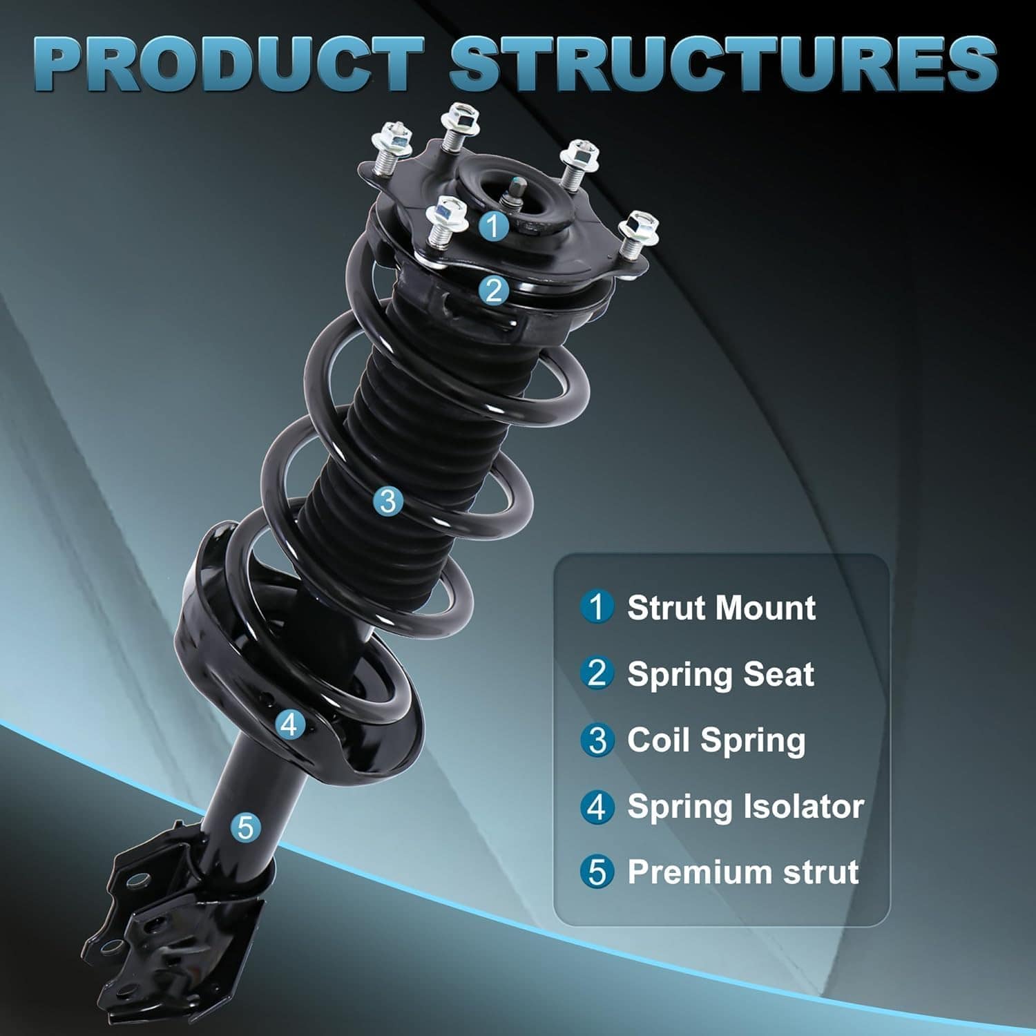 AMORTIGUADORES TRASEROS 37114 EVERESTWAY Compatible con - Imagen 3