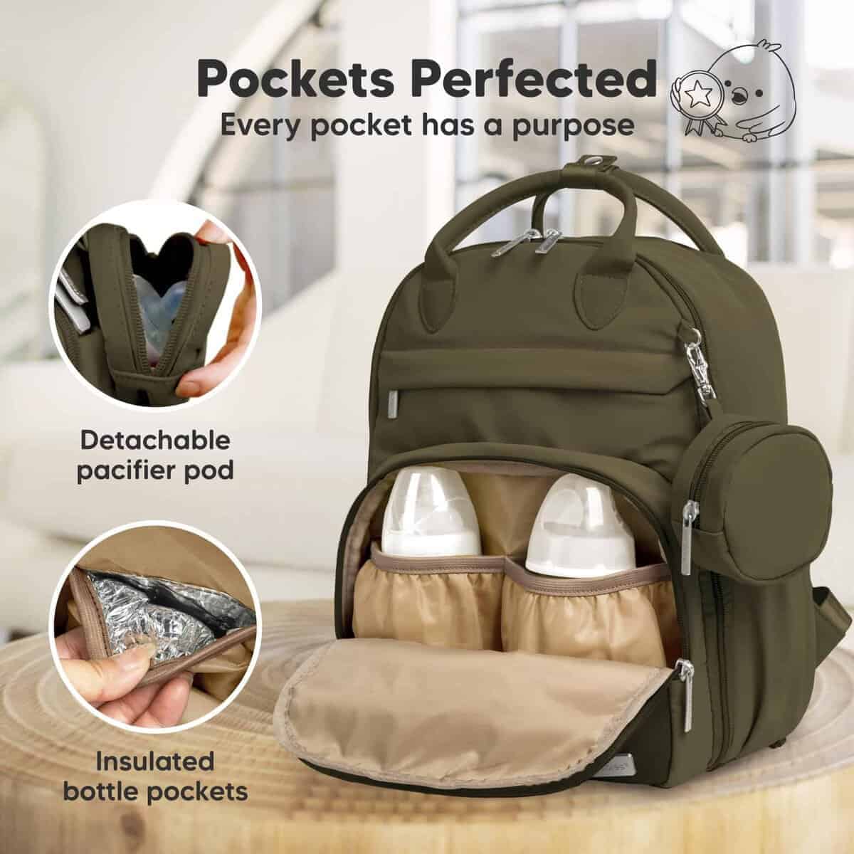 Mochila de Pañales - Mochila de Viaje Multifuncional para - Imagen 4