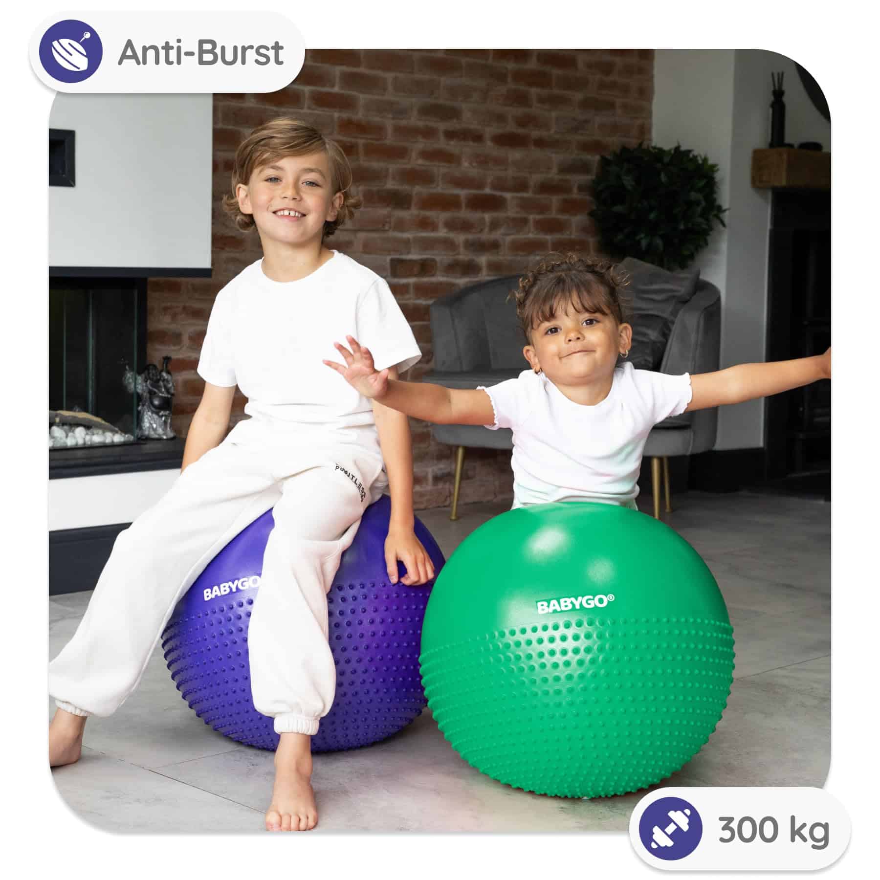 Pelota de Ejercicio Sensorial BABYGO | Pelota -Morada - Imagen 4