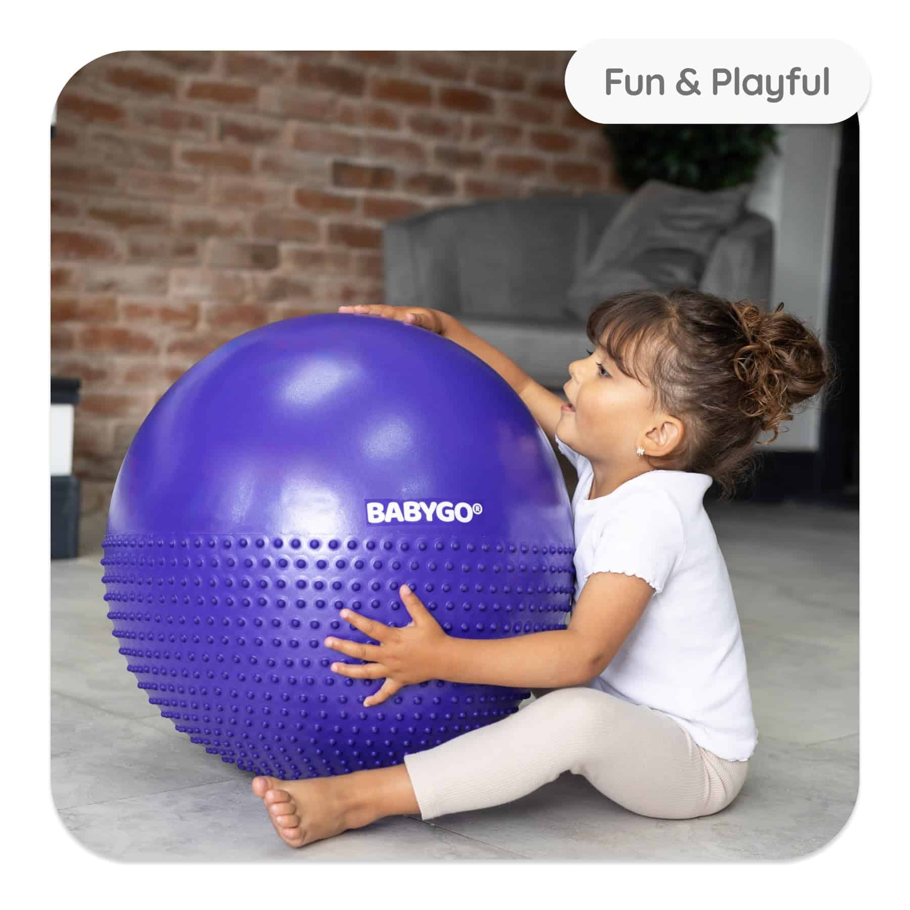 Pelota de Ejercicio Sensorial BABYGO | Pelota -Morada - Imagen 8