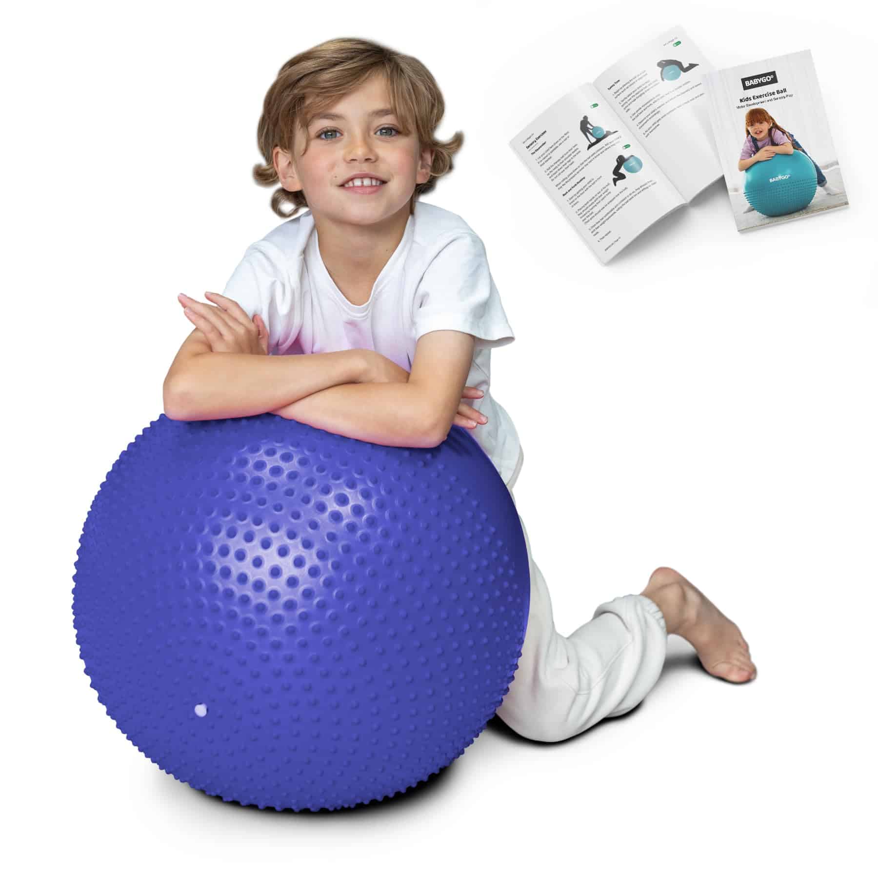 Pelota de Ejercicio Sensorial BABYGO | Pelota -Morada
