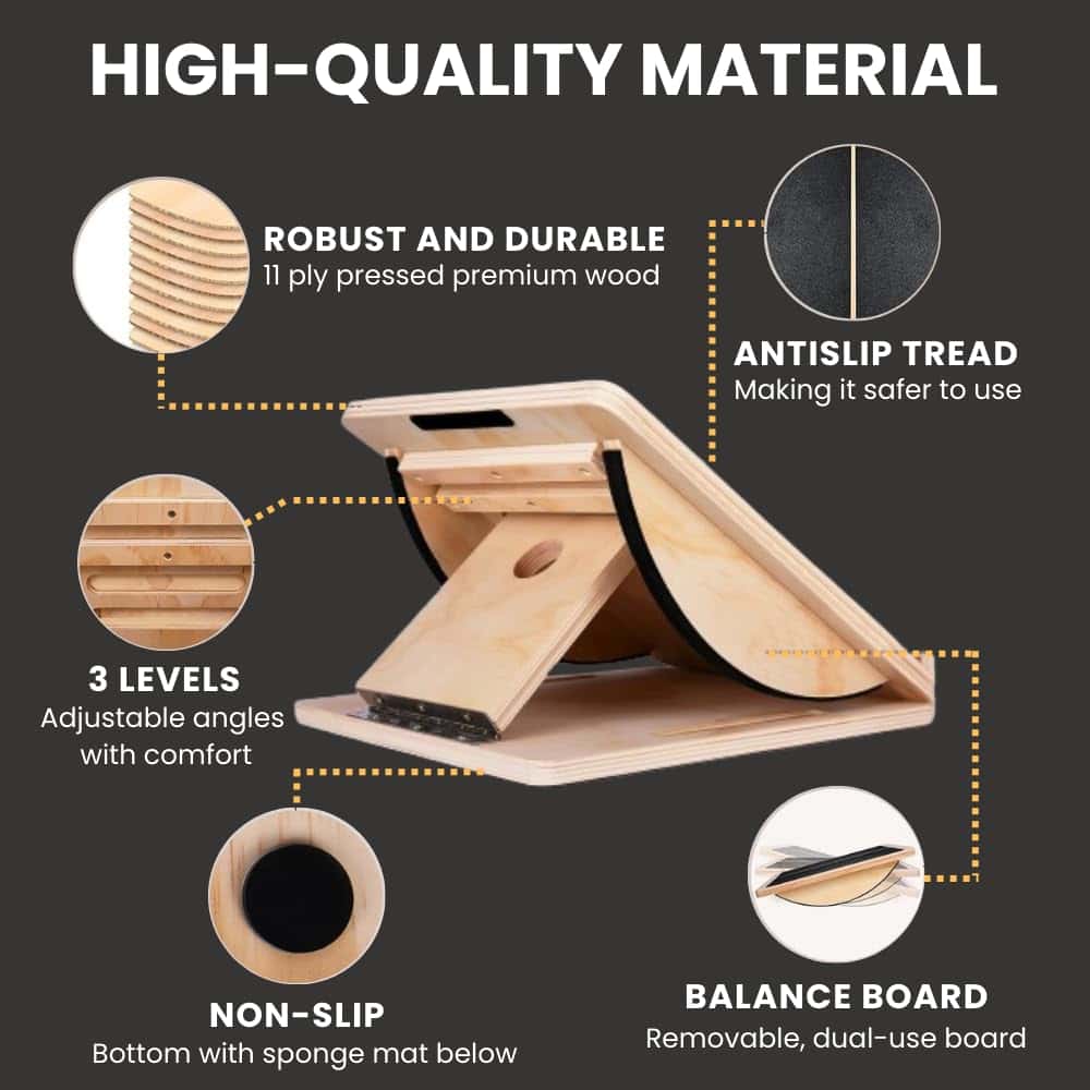 Tablero Inclinado de Fitness 2 en 1 para Estiramiento de - Imagen 4