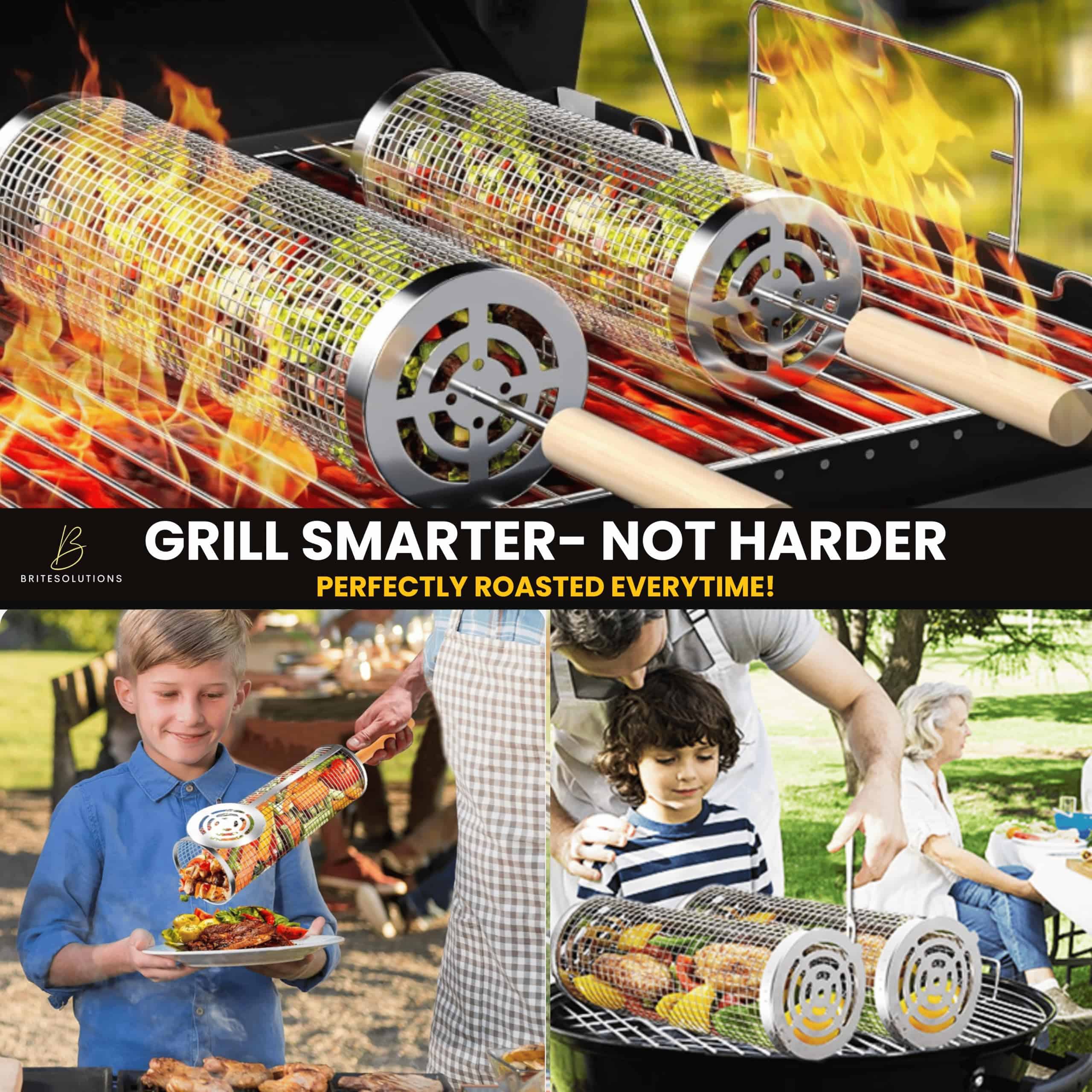 Canastas de parrilla apilables con cerradura para parrilla - Imagen 5