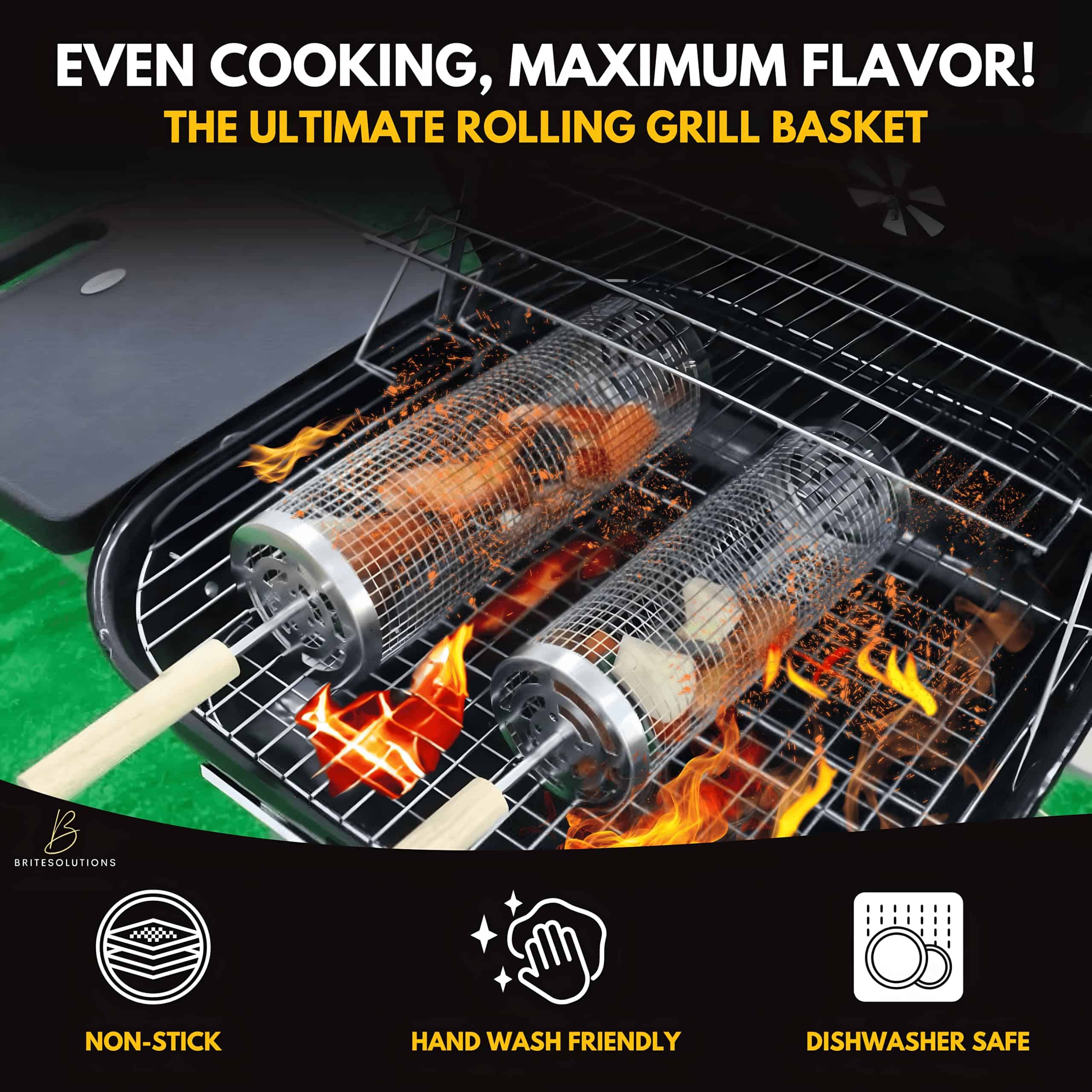 Canastas de parrilla apilables con cerradura para parrilla - Imagen 6
