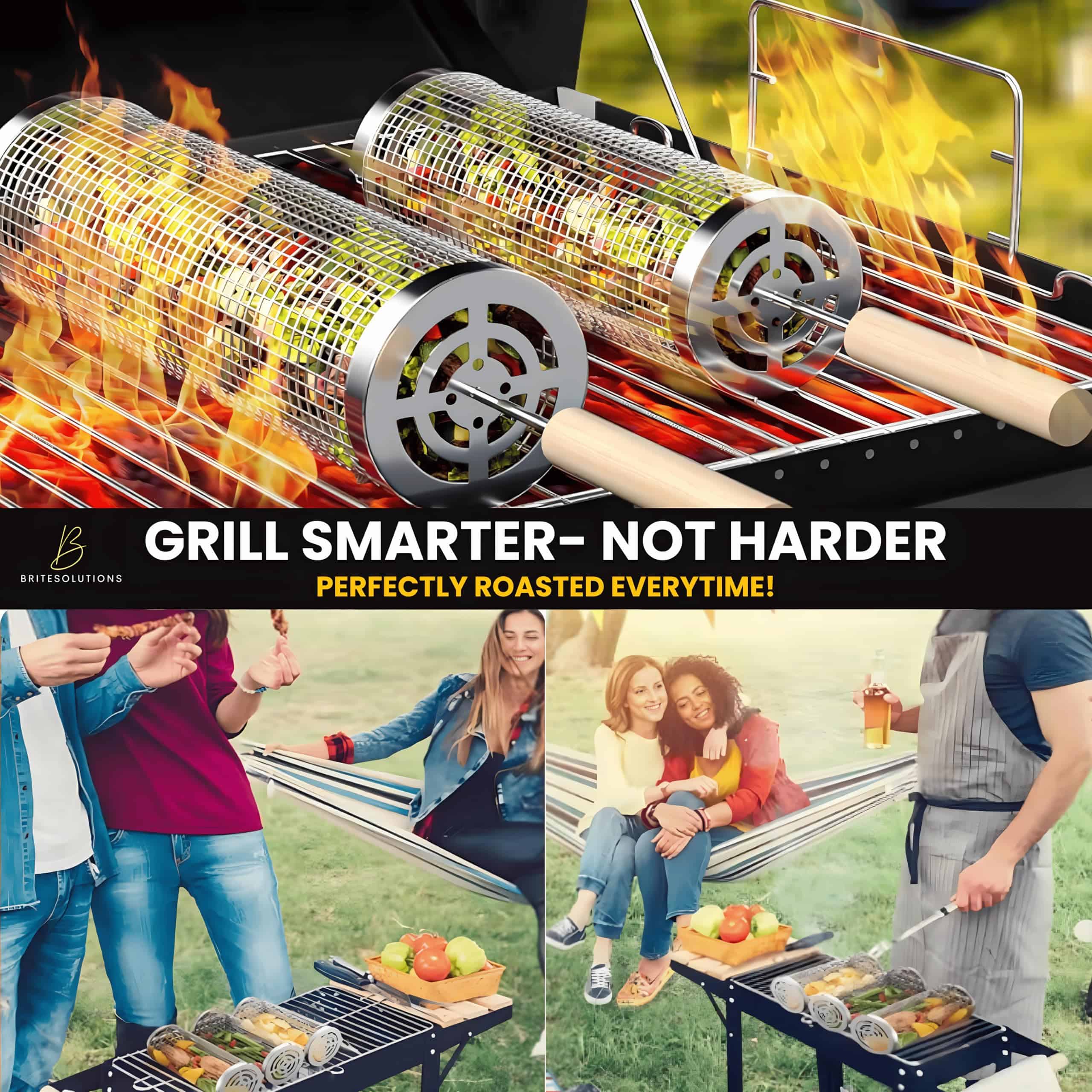 Canastas de parrilla apilables con cerradura para parrilla - Imagen 7