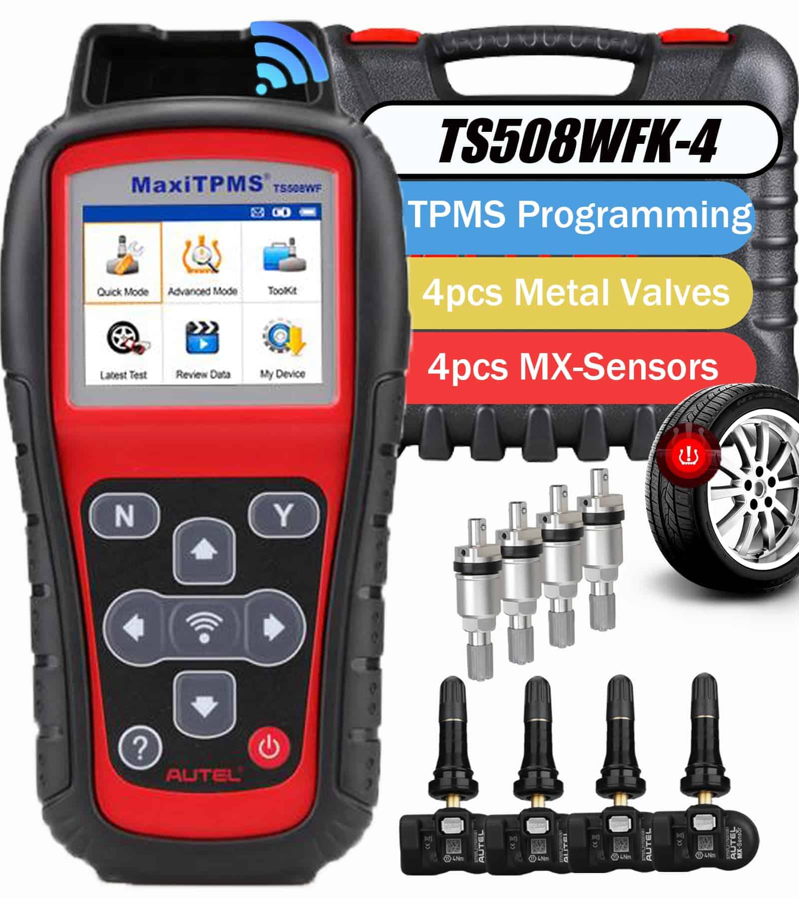 Autel MaxiTPMS TS508WFK-4 TS508WF con 4 sensores MX + 4