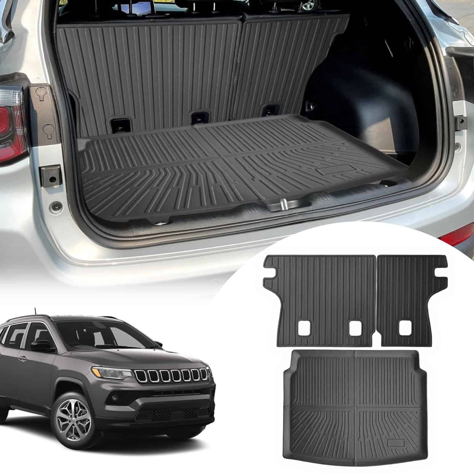 ZQULOYO Cargo Liners Backrest Mat para Jeep Compass