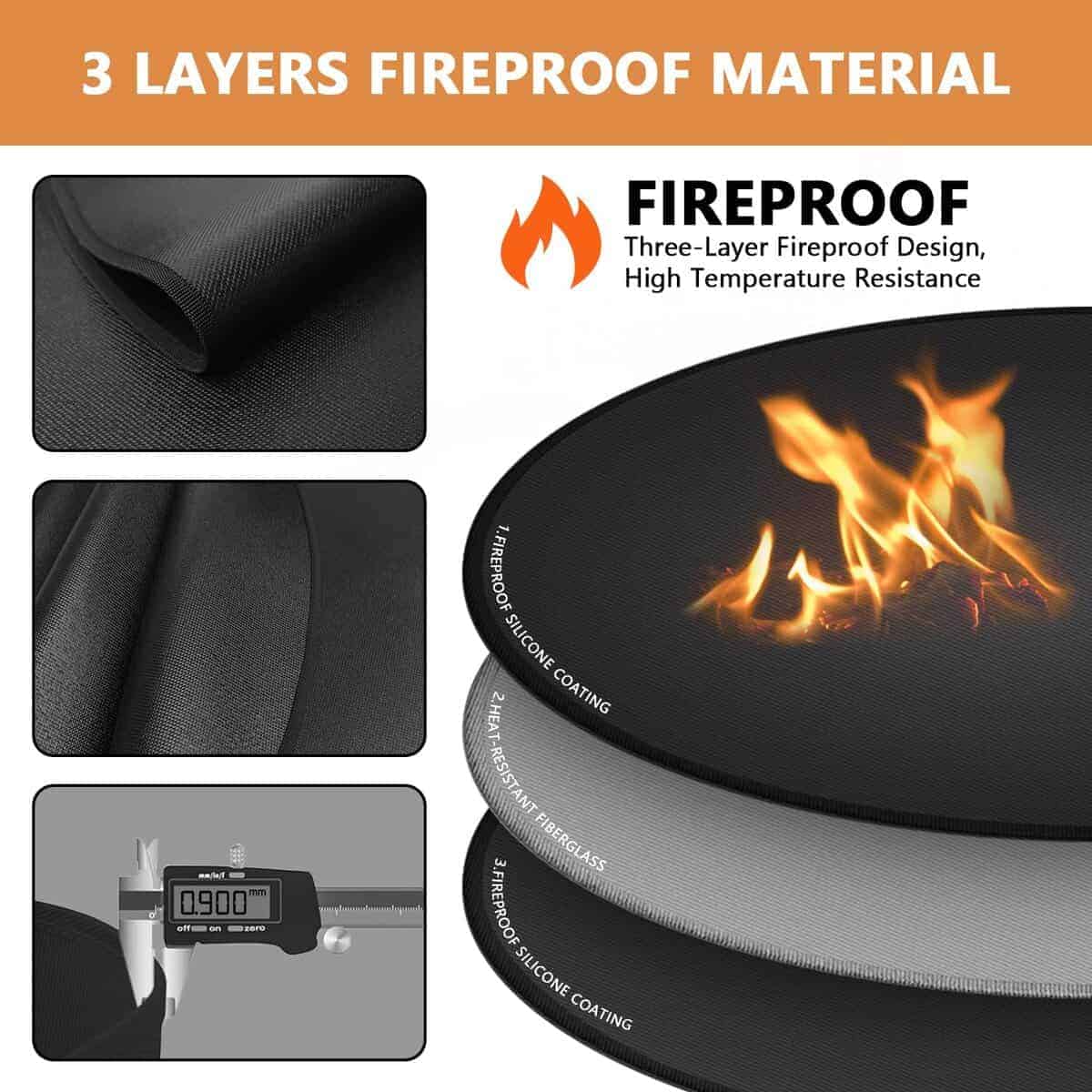 Tapete Ignífugo para Mesa de 19.5" Dewfoam para Estufa Solo - Imagen 3