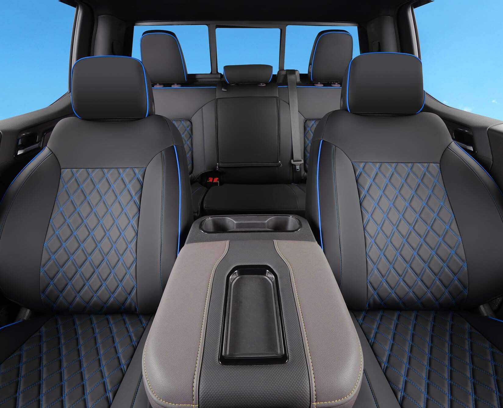 Cubiertas de Asiento TANDI Custom Fit -Negro con Detalles en - Imagen 5