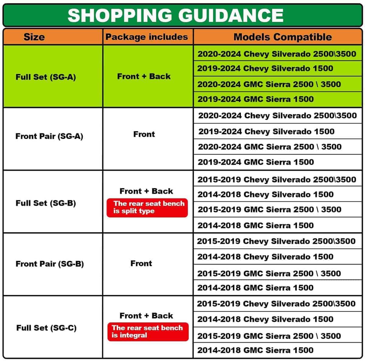 Fundas de Asientos Personalizadas TANDI para Chevy - Imagen 7