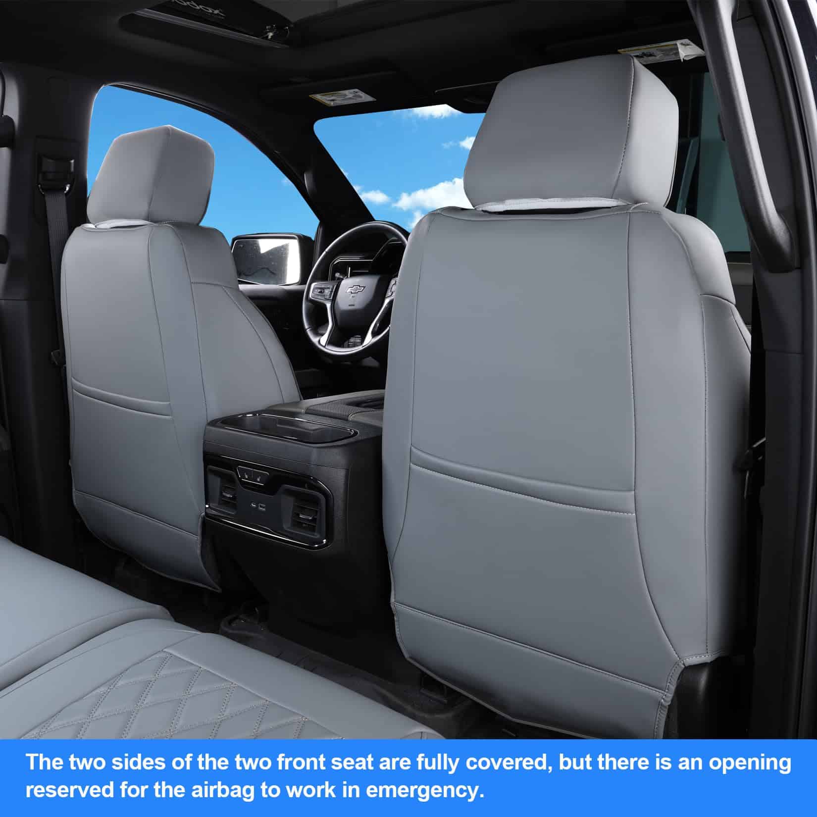 Cubiertas de asiento TANDI Custom Fit -Gris - Imagen 3