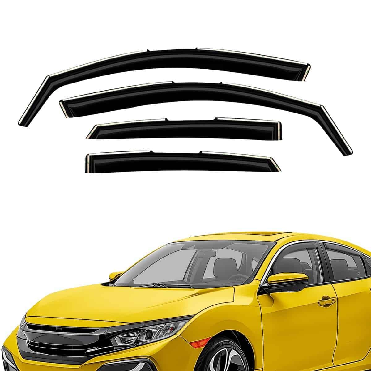 Deflectores de Ventana Extra Durable Viseras de Ventana en