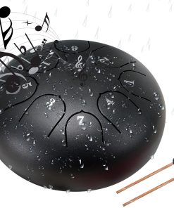 Wokiklee Tambor de lluvia para jardín -Negro