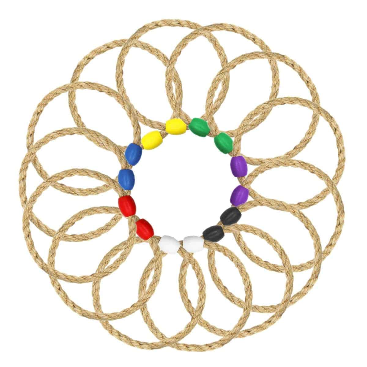 14 Pack Soga de Sisal Anillos de Juego de Lanzamiento