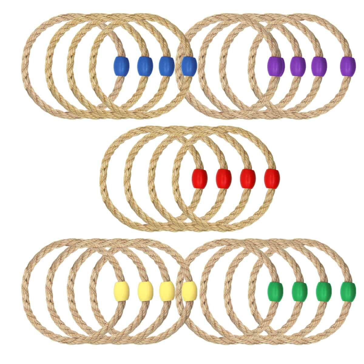 20 Pack Anillos de Cuerda de Sisal de Multicolor Juego de
