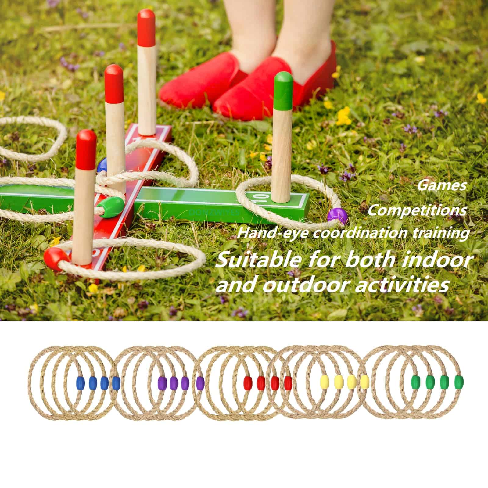 20 Pack Anillos de Cuerda de Sisal de Multicolor Juego de - Imagen 4