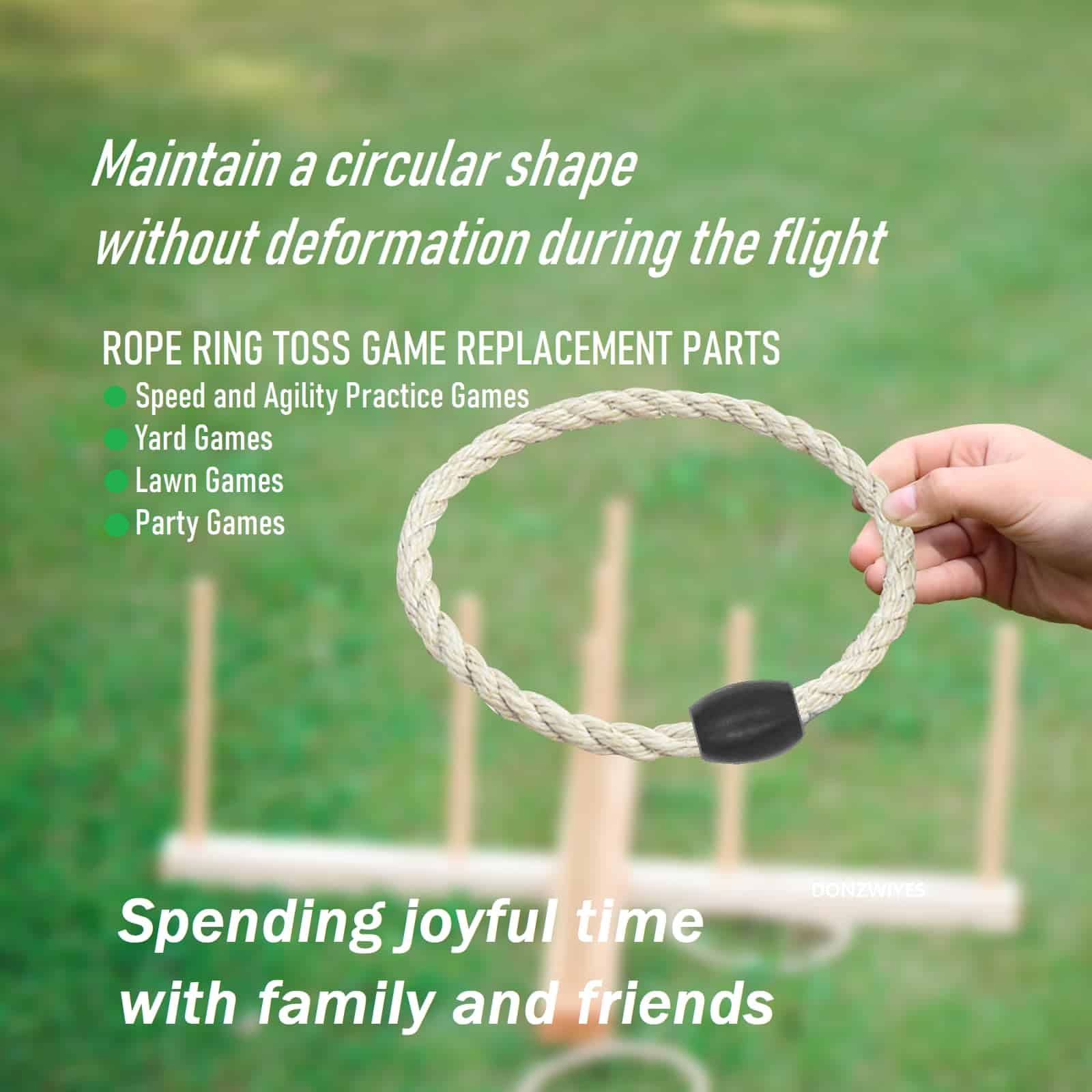 16 Pack Sisal Rope Ring Toss Game Piezas de Repuesto para - Imagen 5