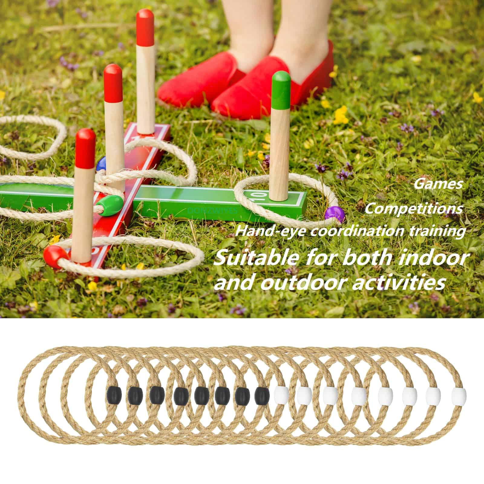 16 Pack Sisal Rope Ring Toss Game Piezas de Repuesto para - Imagen 4