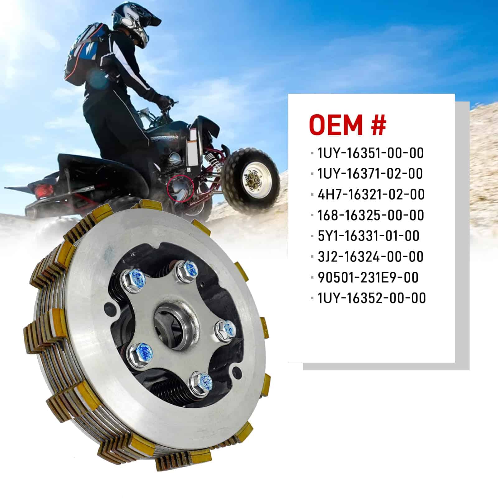 Kit de Embrague para Yamaha Warrior 350 1987-2004 Big Bear - Imagen 3