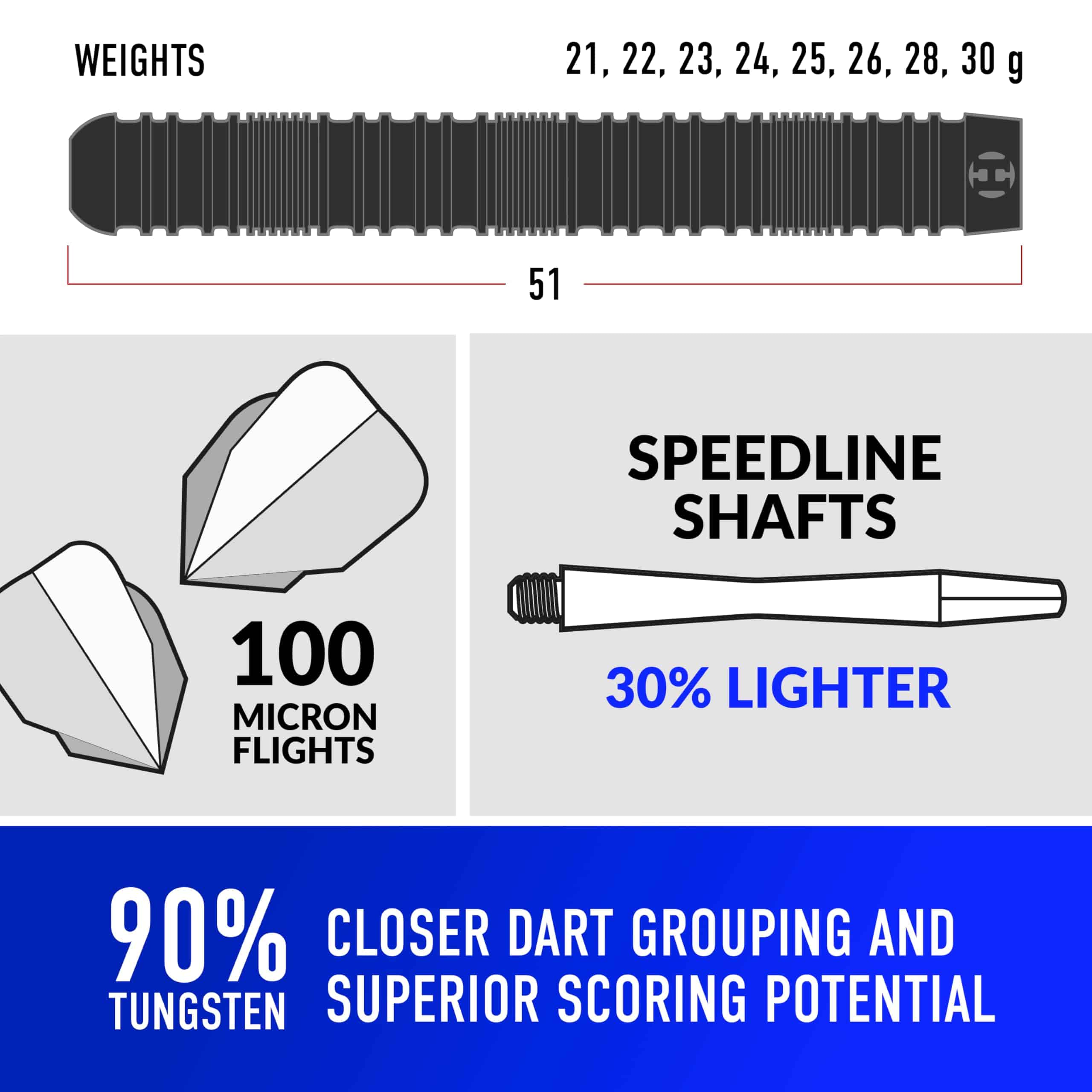Set de Dardos Harrows Caliber de Punta -Negro - Imagen 5