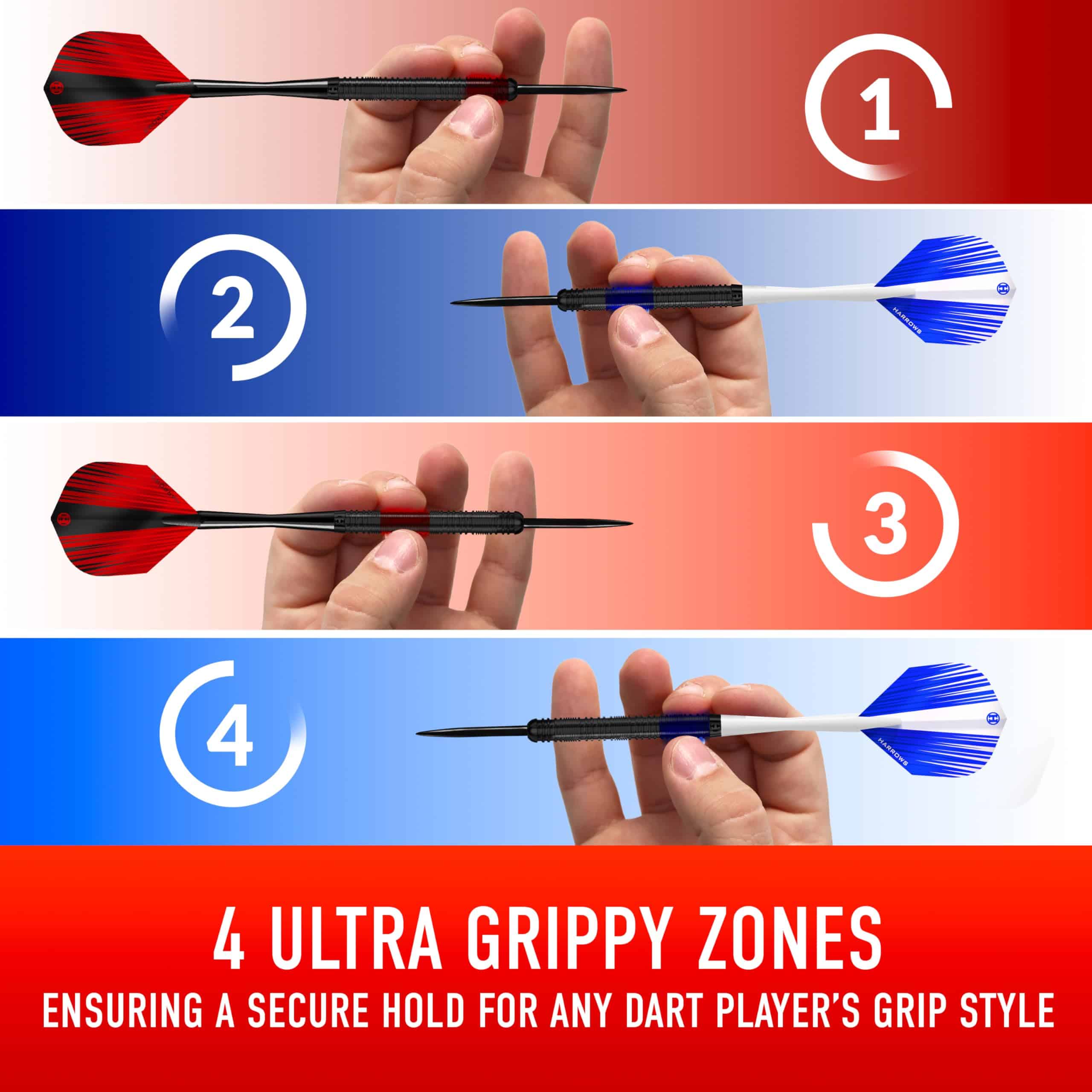 Set de Dardos Harrows Caliber de Punta -Negro - Imagen 4