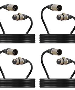 Zhupoub (Paquete de 4) Cable de Micrófono XLR de 10 Pies,