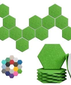 Paneles Acústicos Hexagonales - Pack -Verde Intenso