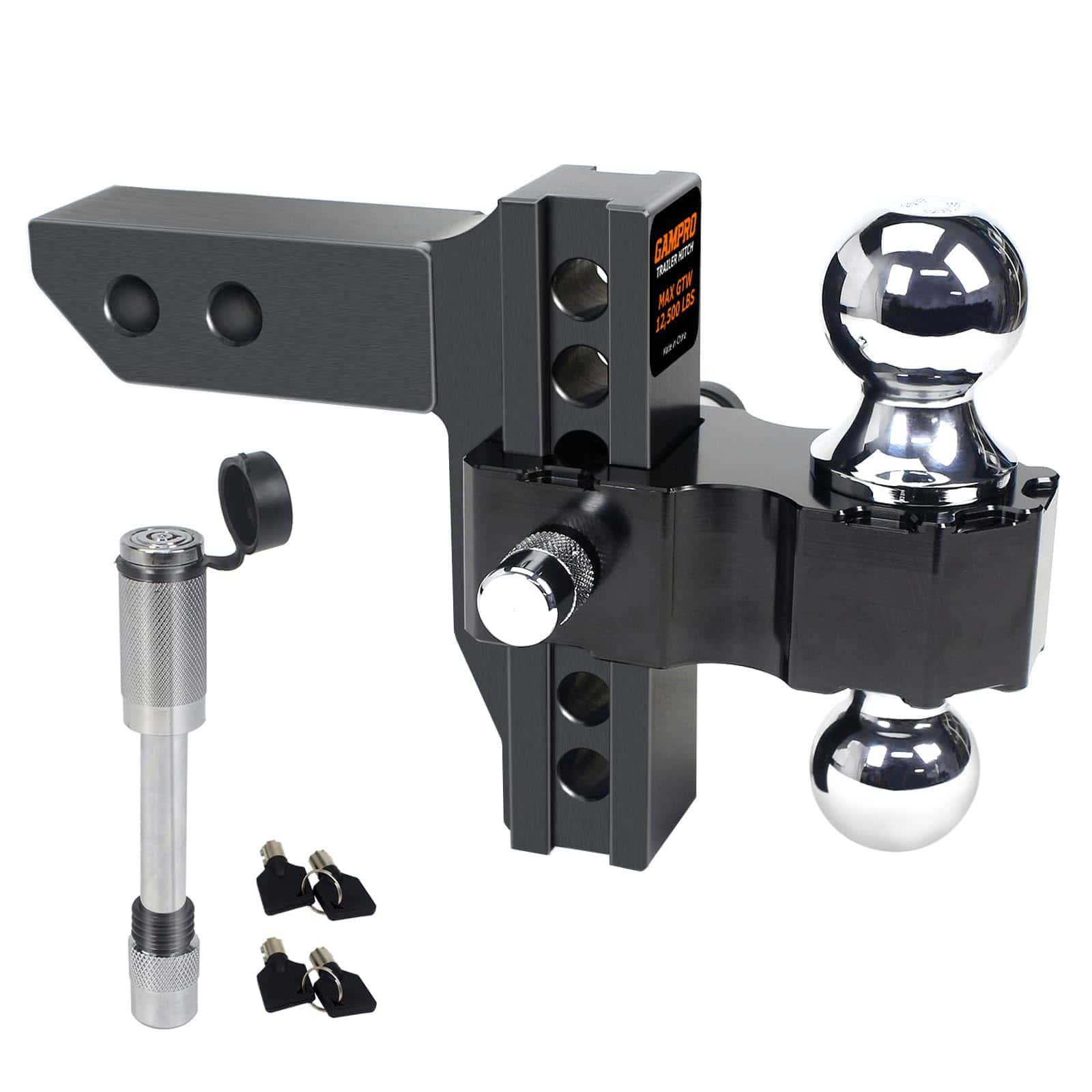 GAMPRO Enganche de Remolque Ajustable -Negro