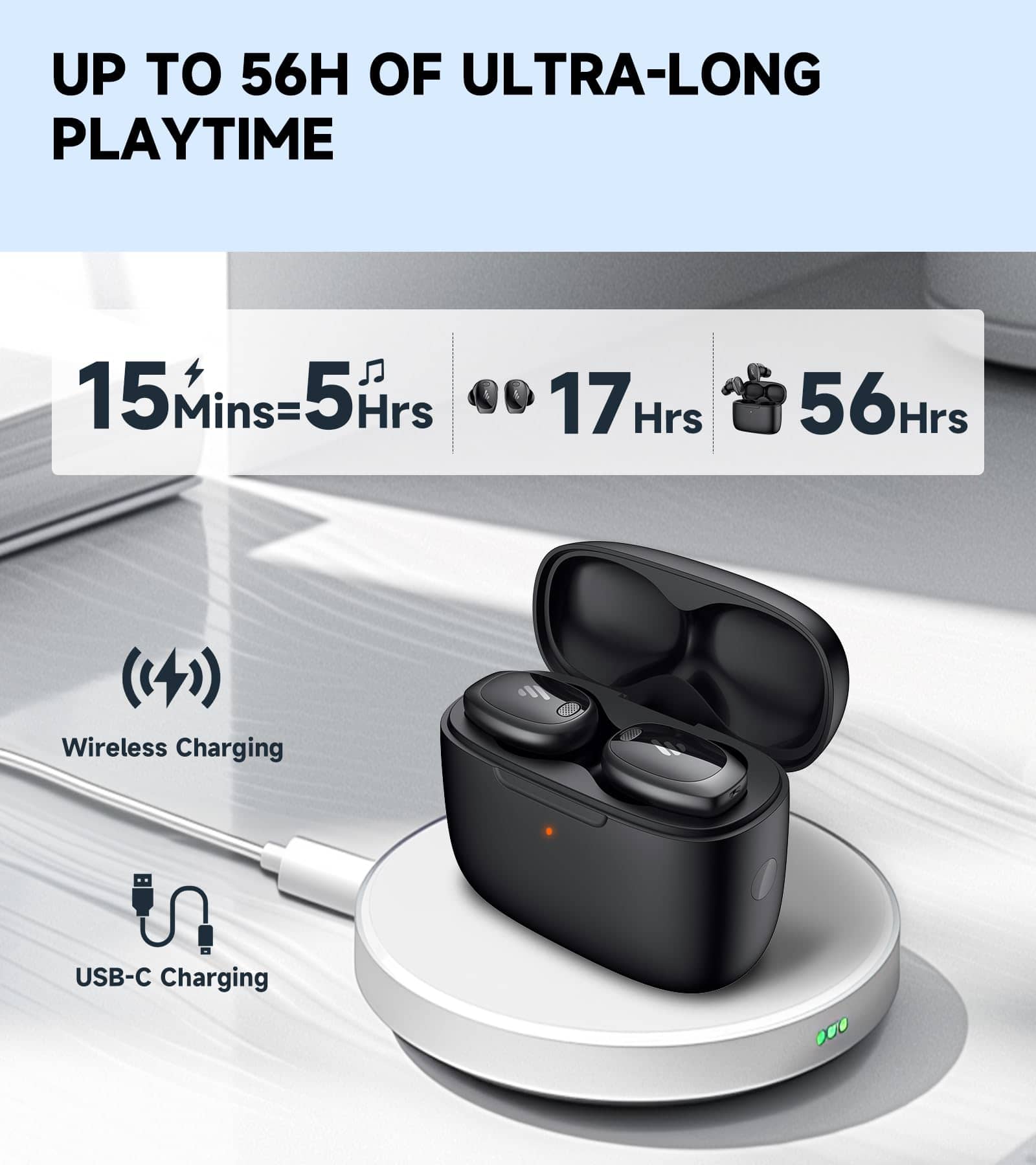 Auriculares inalámbricos híbridos con cancelación activa de - Imagen 6