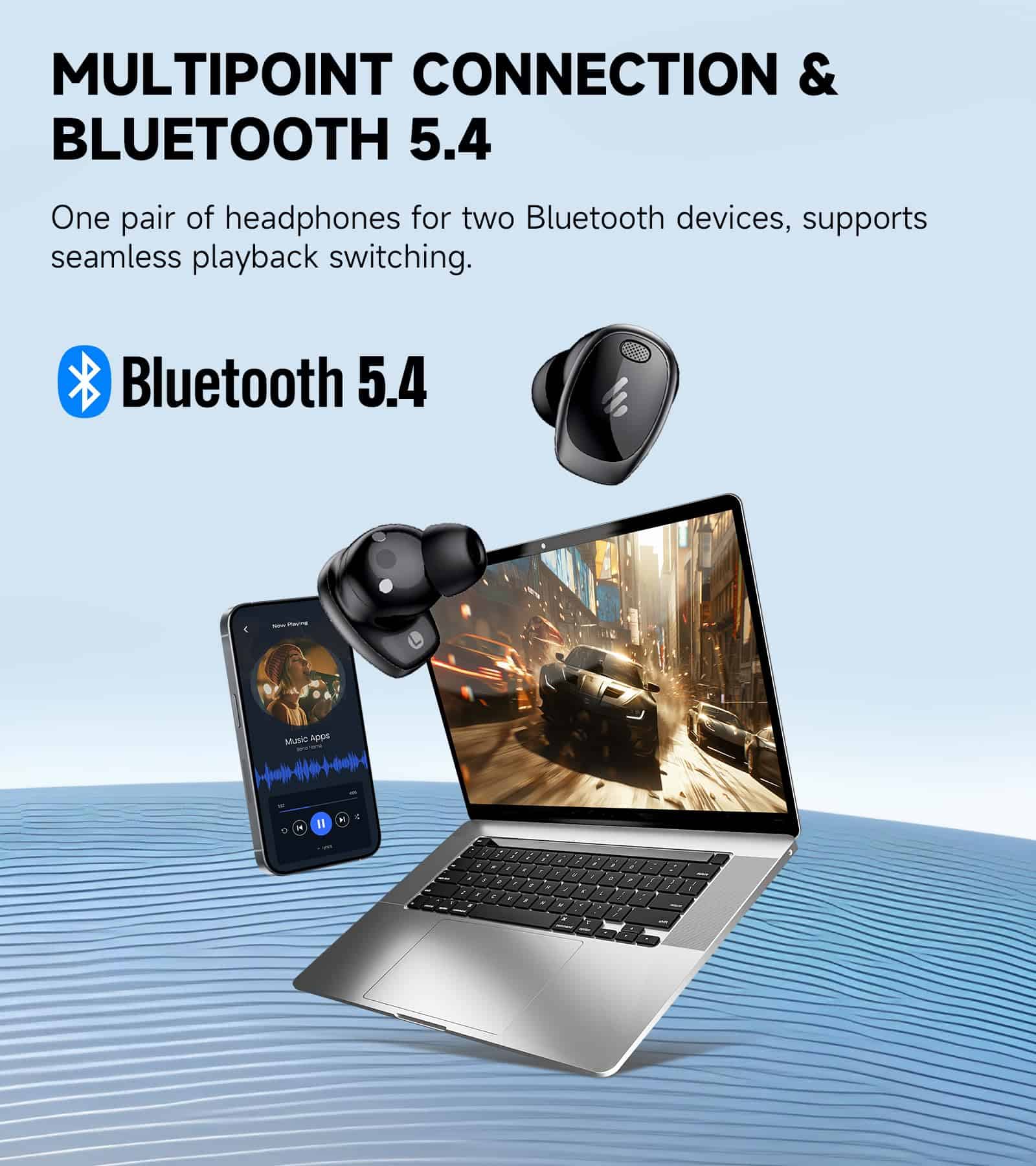 Auriculares inalámbricos híbridos con cancelación activa de - Imagen 7