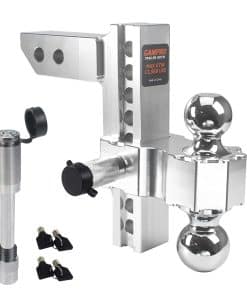 GAMPRO Enganche de Remolque Ajustable -plateado