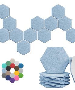 Paneles Acústicos Hexagonales- Paquete -Azul Cielo Claro