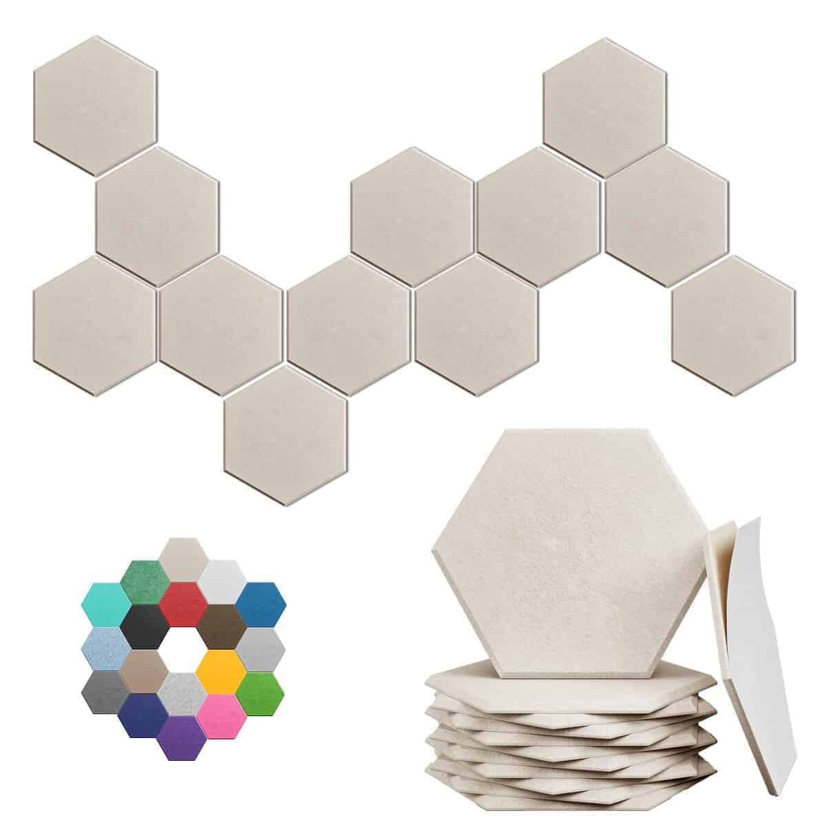 Paneles Acústicos Hexagonales Paquete de 18 � Paneles