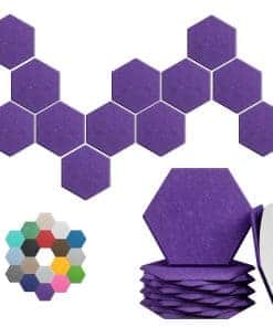 Paneles Acústicos Hexagonales - Pack -Violeta