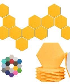 Paneles Acústicos Hexagonales - Pack -Naranja