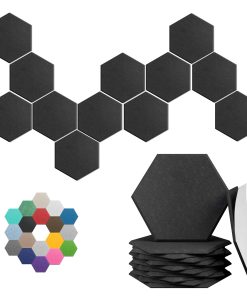 Paneles Acústicos Hexagonales - Pack -Negro