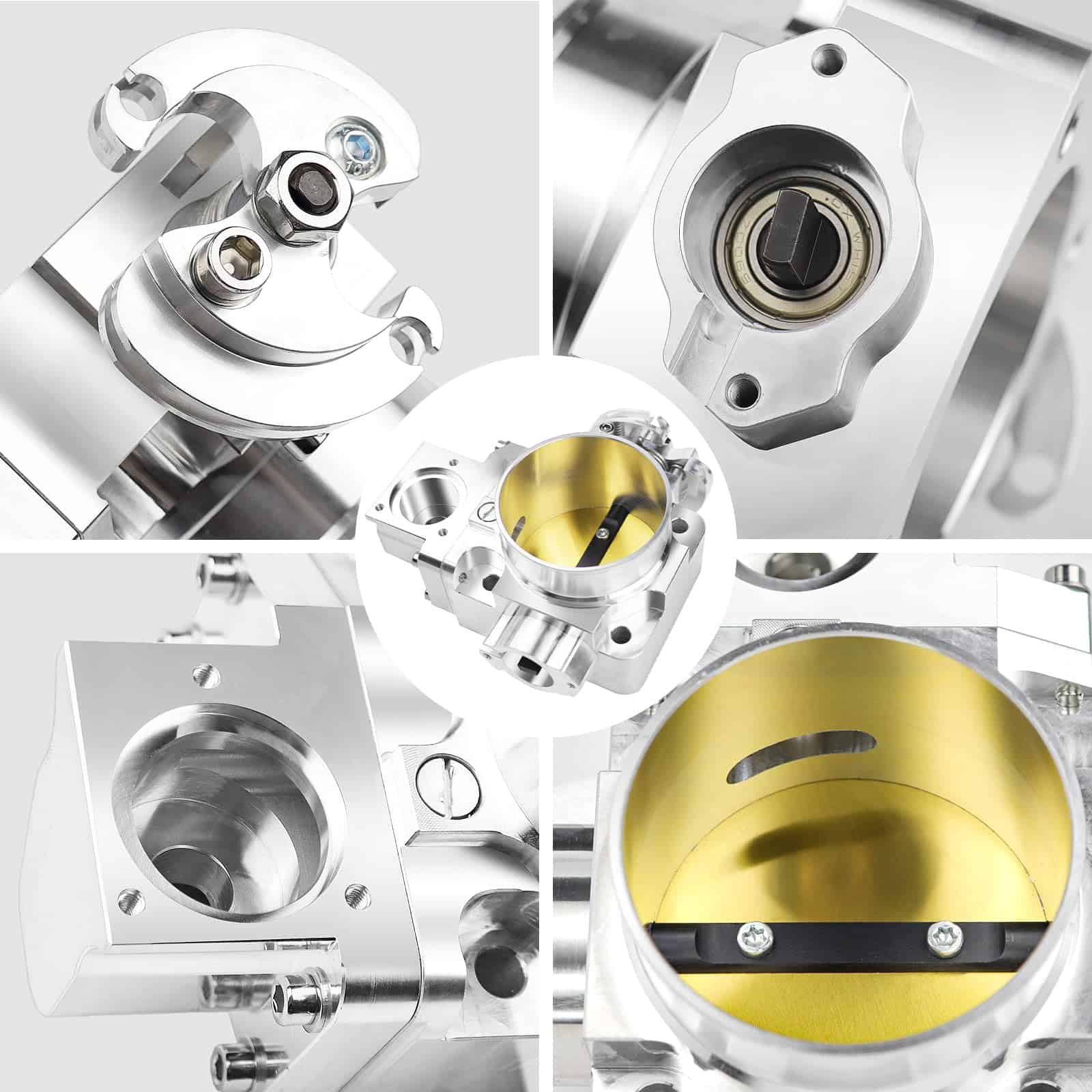 Cuerpo del acelerador de aluminio plateado LOREADA de 70 mm - Imagen 9